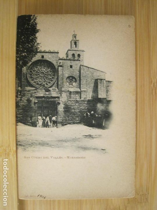 Postales: SANT CUGAT DEL VALLES-MONASTERIO-REVERSO SIN DIVIDIR-POSTAL ANTIGUA-(96.446)