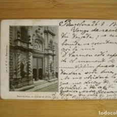 Postales: BARCELONA-IGLESIA DE BELEN-REVERSO SIN DIVIDIR-POSTAL ANTIGUA-(96.482). Lote 358857955