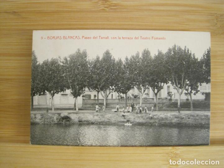 Postais: BORJAS BLANCAS-BORGES BLANQUES-PASEO DEL TARRALL-TERRAZA TEATRO FOMENTO-POSTAL ANTIGUA-(96.487)