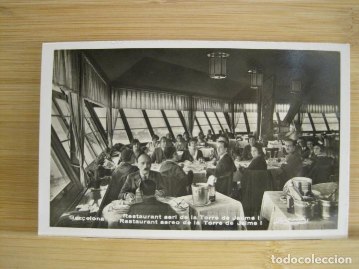 Cartes Postales: BARCELONA-RESTAURANTE AEREO DE LA TORRE DE JAUME I-FOTOGRAFICA-POSTAL ANTIGUA-(96.526)
