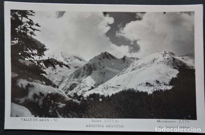 Postales: Valle de Aran, Armon&iacute;a Aranesa, antigua postal con un poema aranes en el reverso
