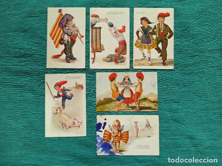 Postales: Lote 6 postales catalanas republicanas antiguas. Refranes. Bailes...variadas.