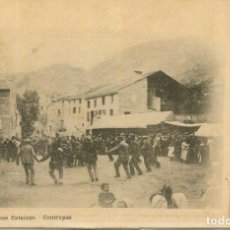 Postales: PUIGCERDÀ-DANSA I BALL POPULAR CATALANA- CONTRAPÀS- AÑO 1901- MUY RARA