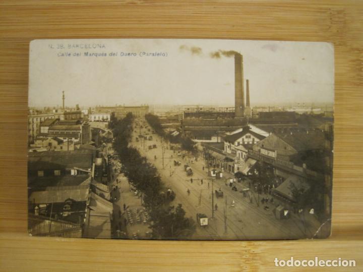 Postcards: BARCELONA-CALLE DEL MARQUES DEL DUERO (PARALELO)-FOTOGRAFICA-POSTAL ANTIGUA-(96.887)