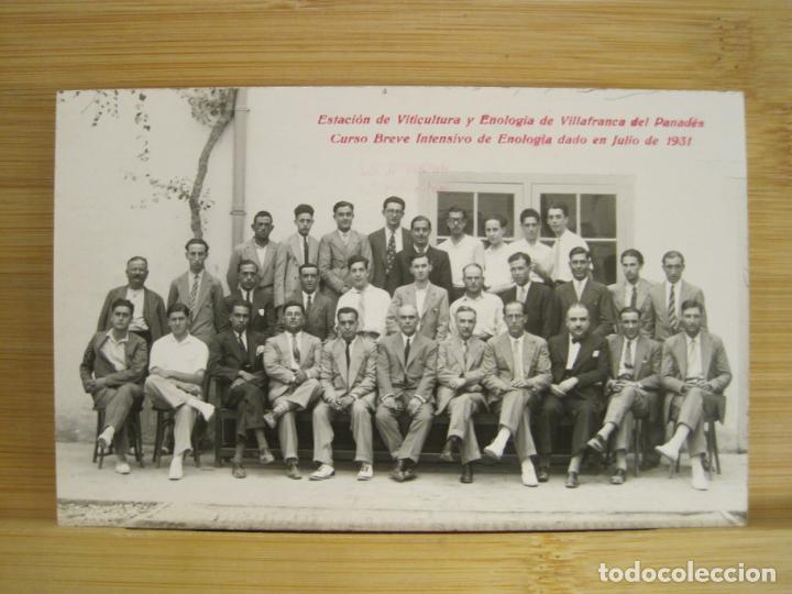 Postkarten: VILAFRANCA DEL PENEDES-ESTACION ENOLOGICA-CURSO A&Ntilde;O 1931-FOTOGRAFICA-POSTAL ANTIGUA-(96.899)