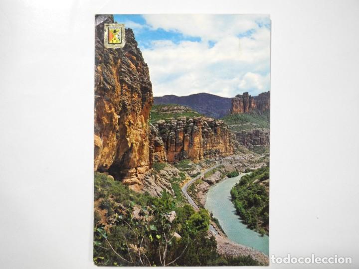 Postales: Rio Noguera Pallaresa en el paso de Collegats. Ed. Soberanas n. 971. Circulada 1965