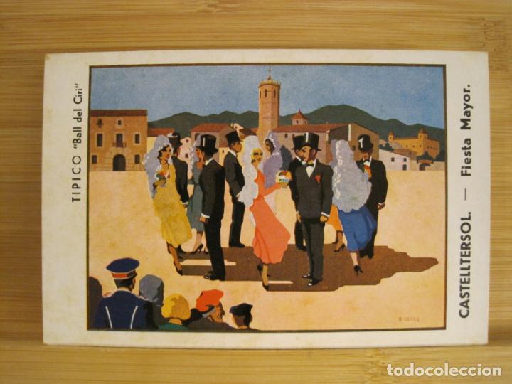 Postales: CASTELLTER&Ccedil;OL-CASTELLTERSOL-FIESTA MAYOR-TIPICO BALL DEL CIRI-POSTAL ANTIGUA-(97.151)