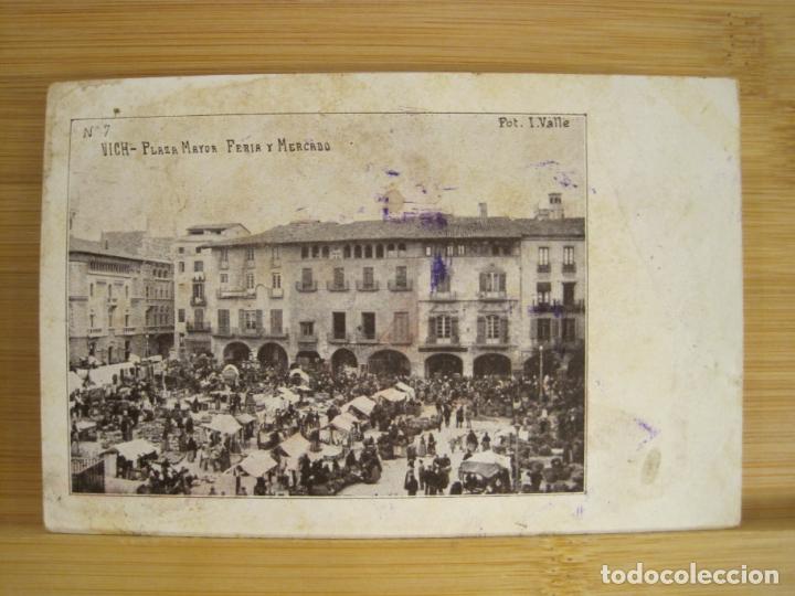 Cartoline: VIC-VICH-PLAZA MAYOR FERIA Y MERCADO-REVERSO SIN DIVIDIR-POSTAL ANTIGUA-(97.156)
