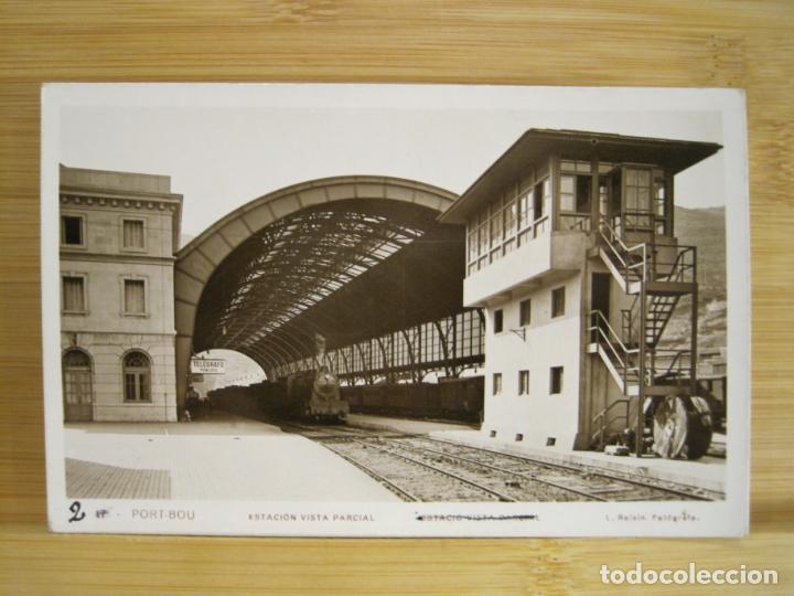 Postcards: PORTBOU-PORT BOU-ESTACION FERROCARRIL-ROISIN-FOTOGRAFICA-POSTAL ANTIGUA-(97.319)