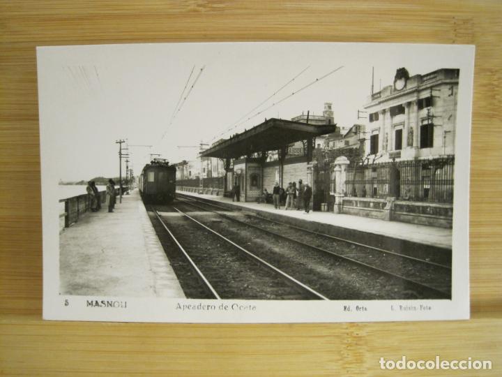 Cartoline: MASNOU-APEADERO DE OCATA-ESTACION FERROCARRIL-ROISIN-FOTOGRAFICA-POSTAL ANTIGUA-(97.320)