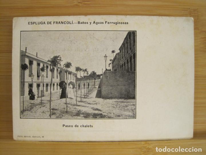 Postkarten: ESPLUGA DE FRANCOLI-BA&Ntilde;OS Y AGUAS FERRUGINOSAS-REVERSO SIN DIVIDIR-POSTAL ANTIGUA-(97.542)