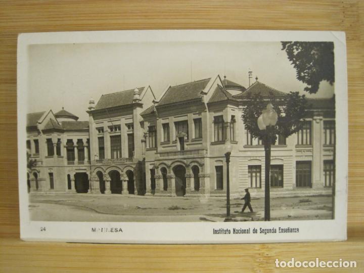 Postkarten: MANRESA-INSTITUTO NACIONAL DE SEGUNDA ENSE&Ntilde;ANZA-FOTOGRAFICA-POSTAL ANTIGUA-(97.556)