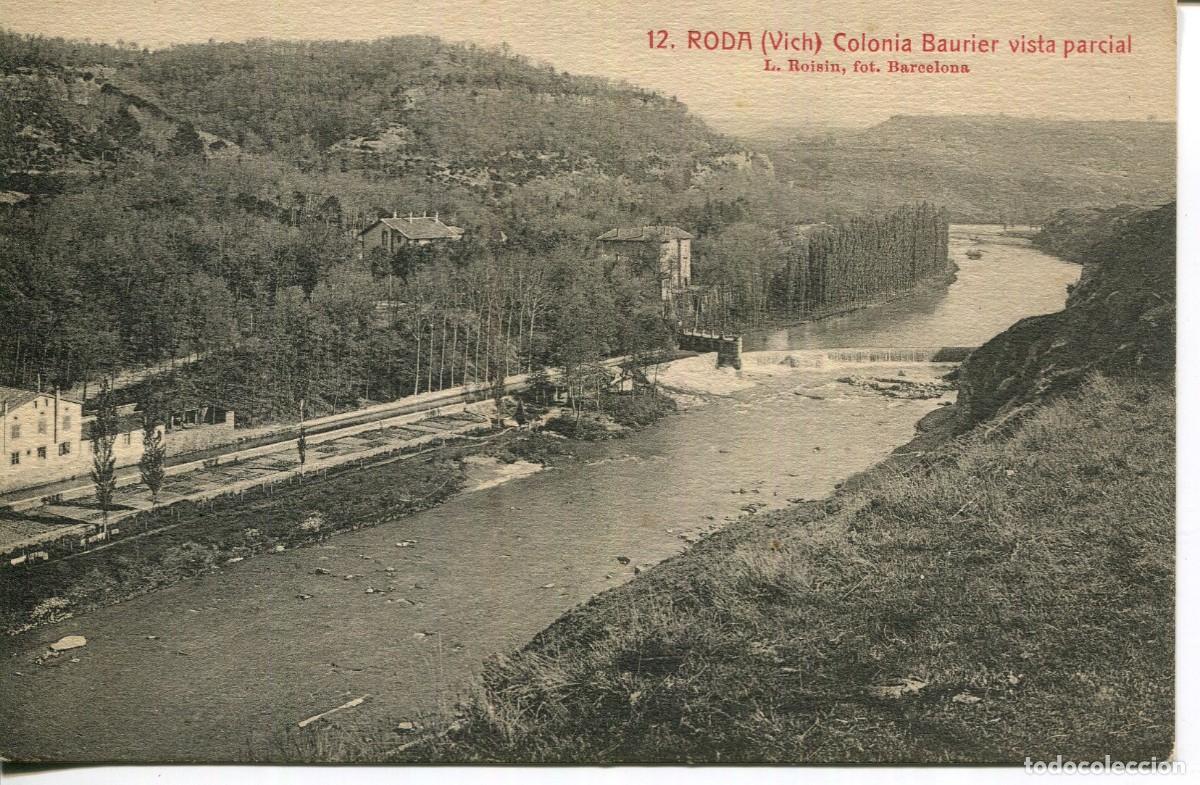 Postales: RODA DE TER- COLONIA TEXTIL BAURIER-VISTA PARCIAL-ROISIN
