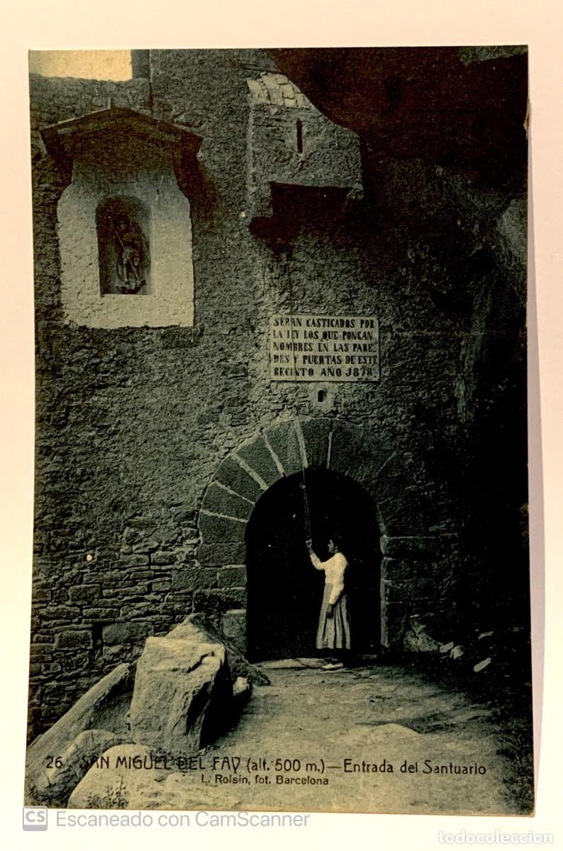 Postales: SAN MIGUEL DEL FAY. ENTRADA DEL SANTUARIO. POSTAL ANTIGUA