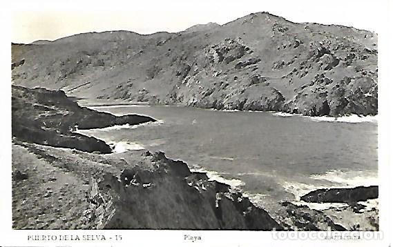 Cartoline: PUERTO DE LA SELVA- 15. PLAYA - EDIT. LLENSA - CIRCULADA 1950