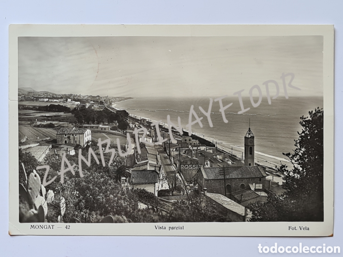 Postales: Postal Montgat Vista Parcial Fot. Vela - A&ntilde;o 1960 - Maresme