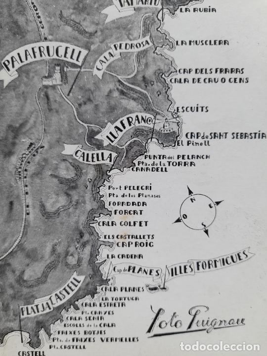 Postales: Girona. Mapa de la Costa. - Foto 2