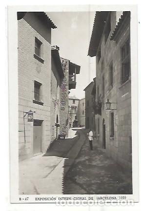 Postales: ANTIGUA POSTAL UPU B 47 EXPOSICION INTERNACIONAL DE BARCELONA 1929 PUEBLO ESPA&Ntilde;OL CALLE DE MERCADERE