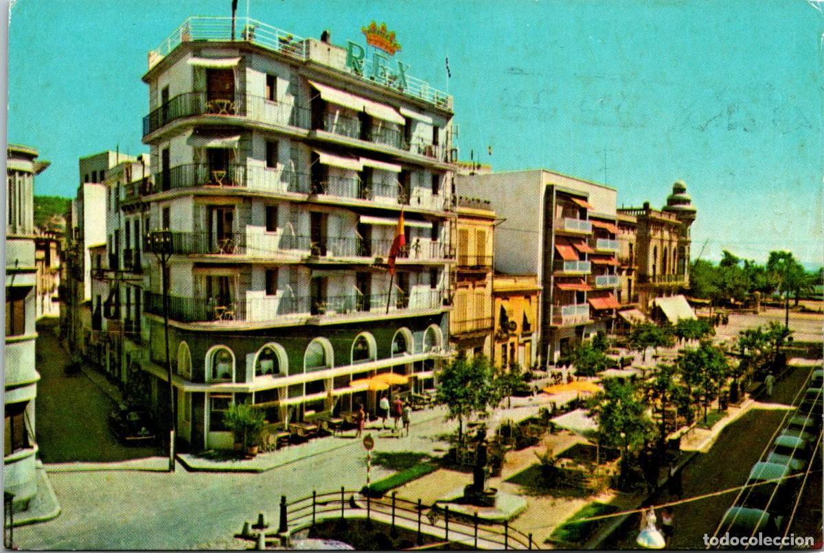 Postales: San Feliu de Guixols - El Portalet junto al Paseo y al mar -Hotel Rex-J. Ubach Puig 763 - 150x105mm