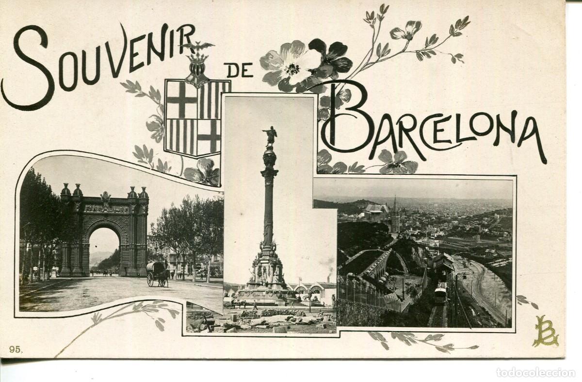 Postales: BARCELONA-SOUVENIR DE BARCELONA-A&Ntilde;O 1909-LB (BARTRINA) N&ordm; 95- FOTOGR&Aacute;FICA