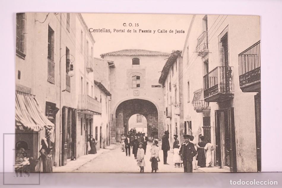 Cartoline: Postal Animada - Portal de la Fuente y Calle de Jes&uacute;s - Centellas / Centelles C O 15 - Sin Circular