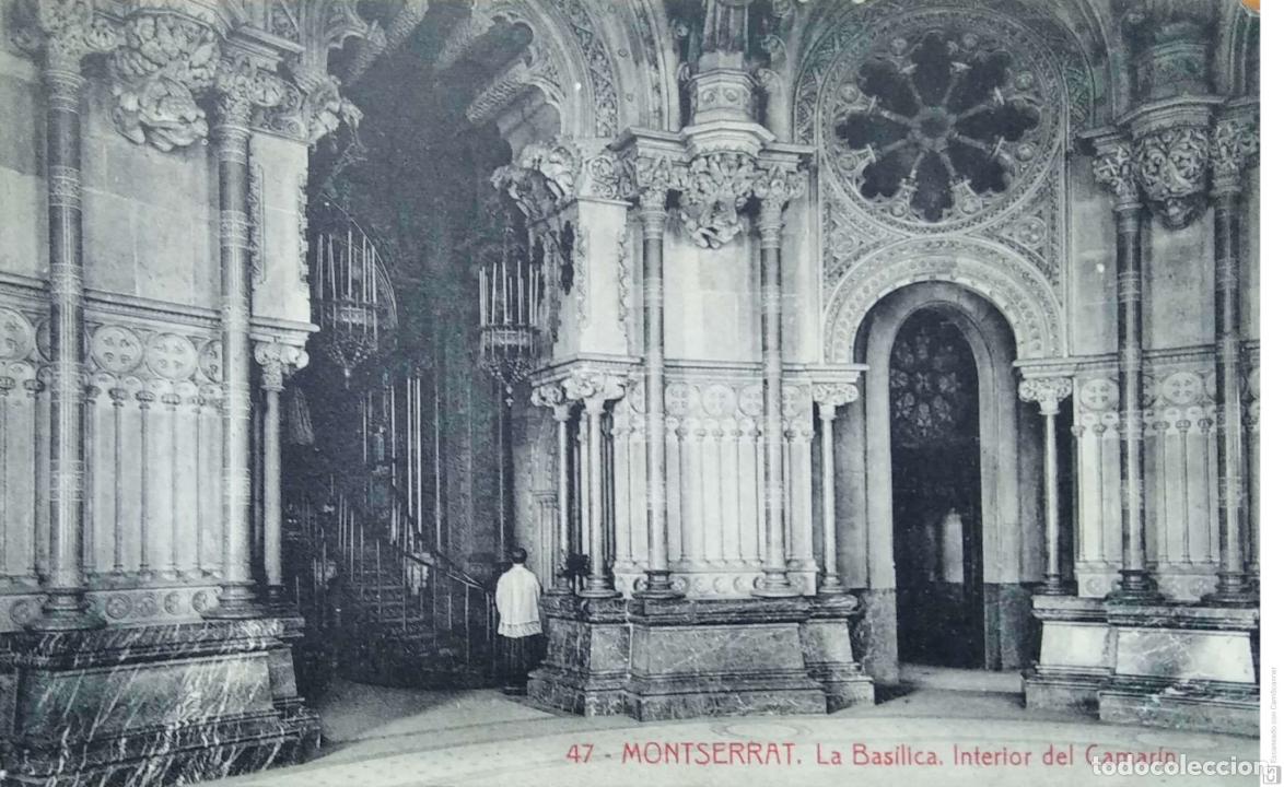 Postcards: Montserrat. 47 La Bas&iacute;lica. Interior del Camar&iacute;n. Thomas. Nueva. Blanco/Negro