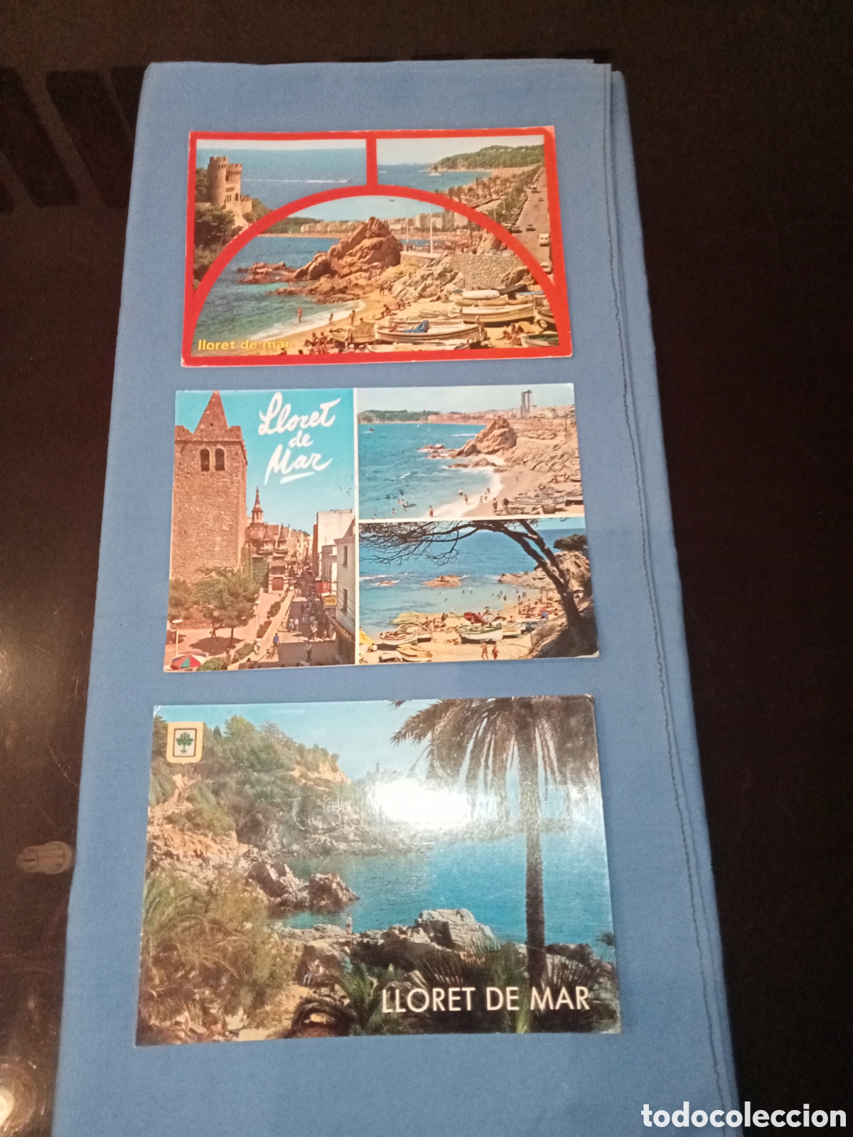 Postales: 3 POSTALES Lloret de Mar escrita con y sin sello - Foto 1