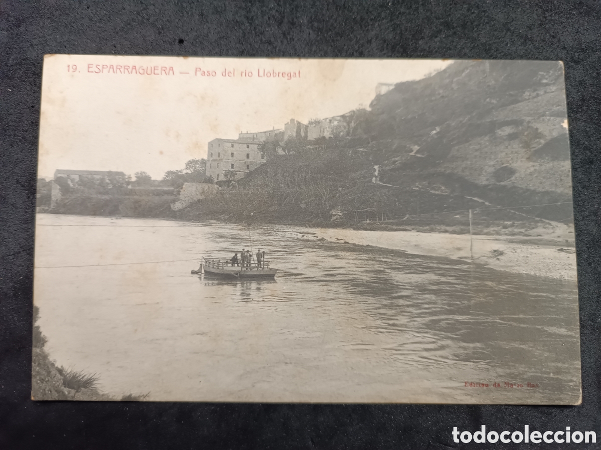 Postales: Postal esparraguera paso por el r&iacute;o Llobregat