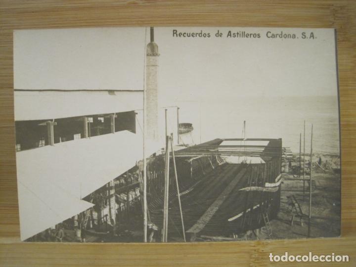 Postcards: BARCELONA-RECUERDOS DE ASTILLEROS CARDONA S.A.-FOTOGRAFICA-POSTAL ANTIGUA-(98.534)
