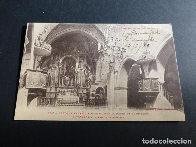 Postales: PUIGCERDA GERONA INTERIOR DE LA IGLESIA - Foto 1