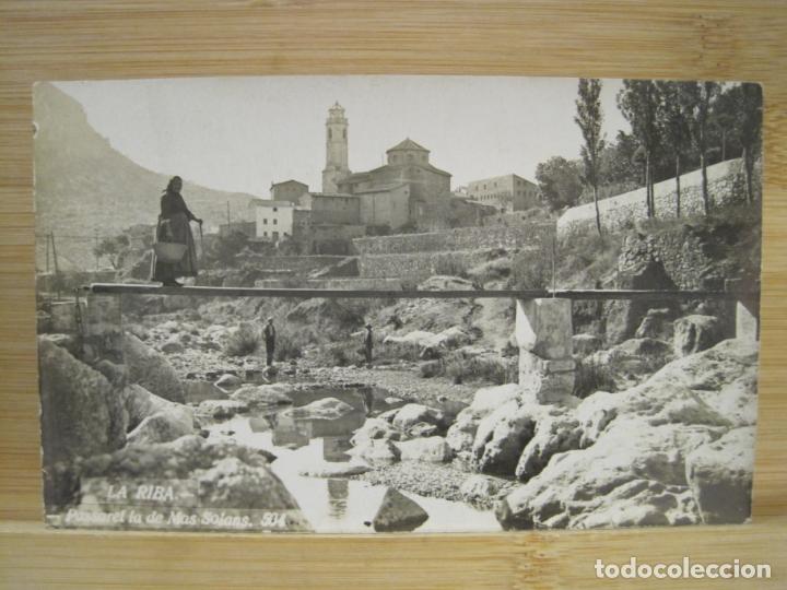Postkarten: LA RIBA-PASARELA DE MAS SOLANS-FOTOGRAFICA-POSTAL ANTIGUA-(98.654)