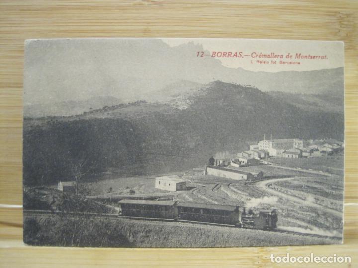 Cartoline: BORRAS-FERROCARRIL CREMALLERA DE MONTSERRAT-ROISIN-12-POSTAL ANTIGUA-(98.704)