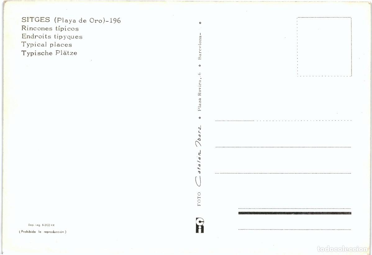 Postales: TARJETA POSTAL - SITGES - PLAYA DE ORO - 196 - Foto 2