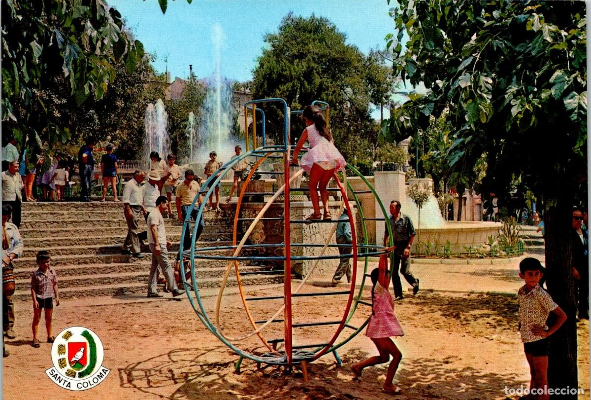 Postales: Santa Coloma de Gramanet-Plaza Nacional. Detalle Parque Infant -Ed. P. Badalona n&ordm; 16- 150x105mm ap.
