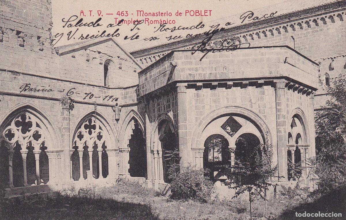 Cartoline: POBLET - MONASTERIO DE SANTA MARIA. TEMPLETE ROM&Aacute;NICO (A.T.V. ATV ANGEL TOLDR&Agrave; VIAZO)