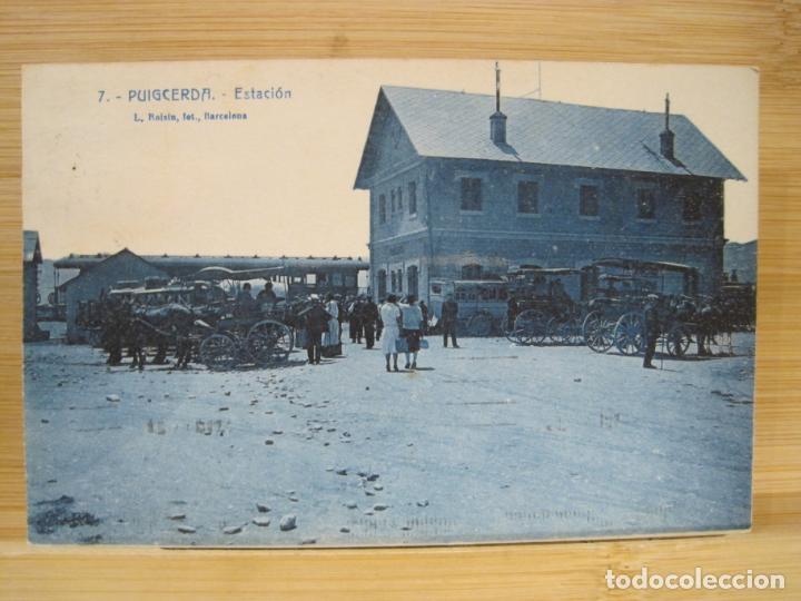 Postcards: PUIGCERDA-ESTACION FERROCARRIL-ROISIN-7-POSTAL ANTIGUA-(99.039)