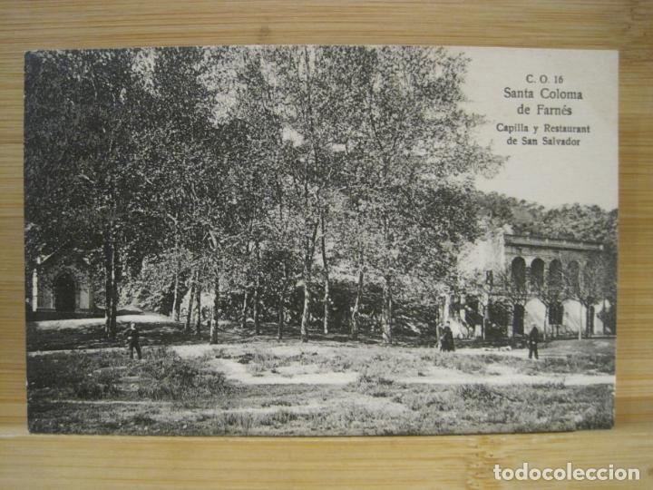 Postales: SANTA COLOMA DE FARNES-CAPILLA Y RESTAURANT DE SAN SALVADOR-C.O. 16-POSTAL ANTIGUA-(99.045)
