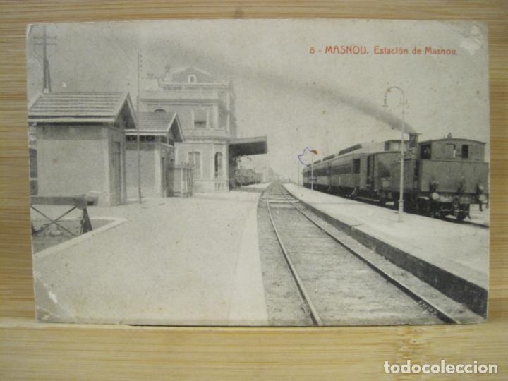 Postcards: MASNOU-ESTACION DEL FERROCARRIL-THOMAS-8-POSTAL ANTIGUA-(99.046)