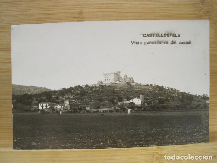 Cartes Postales: CASTELLDEFELS-PANORAMICA DEL CASTELL-FOTOGRAFICA-POSTAL ANTIGUA-(99.078)
