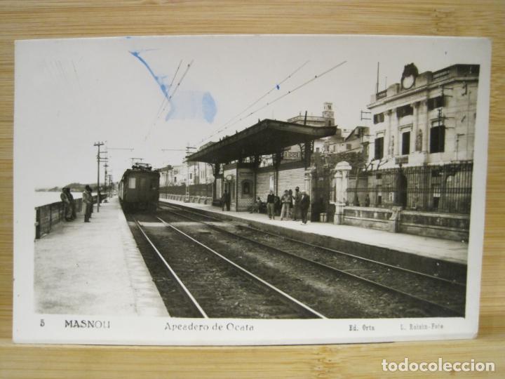 Cartes Postales: MASNOU-APEADERO DE OCATA-ESTACION FERROCARRIL-ROISIN-FOTOGRAFICA-POSTAL ANTIGUA-(99.079)