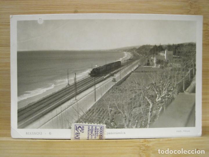 Cartes Postales: MASNOU-FERROCARRIL-FOTOGRAFICA-POSTAL ANTIGUA-(99.080)