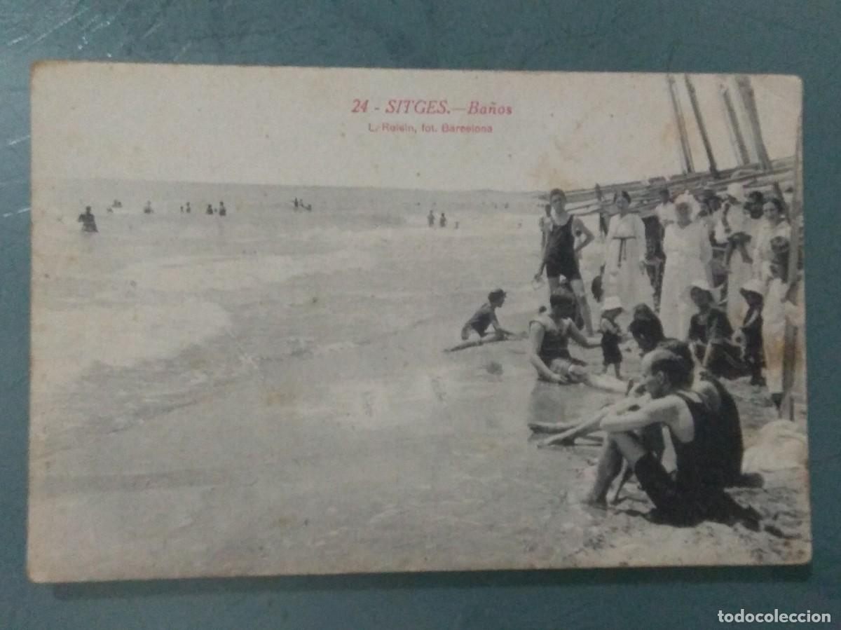 Postales: POSTAL 24 SITGES - BA&Ntilde;OS. - Foto 1