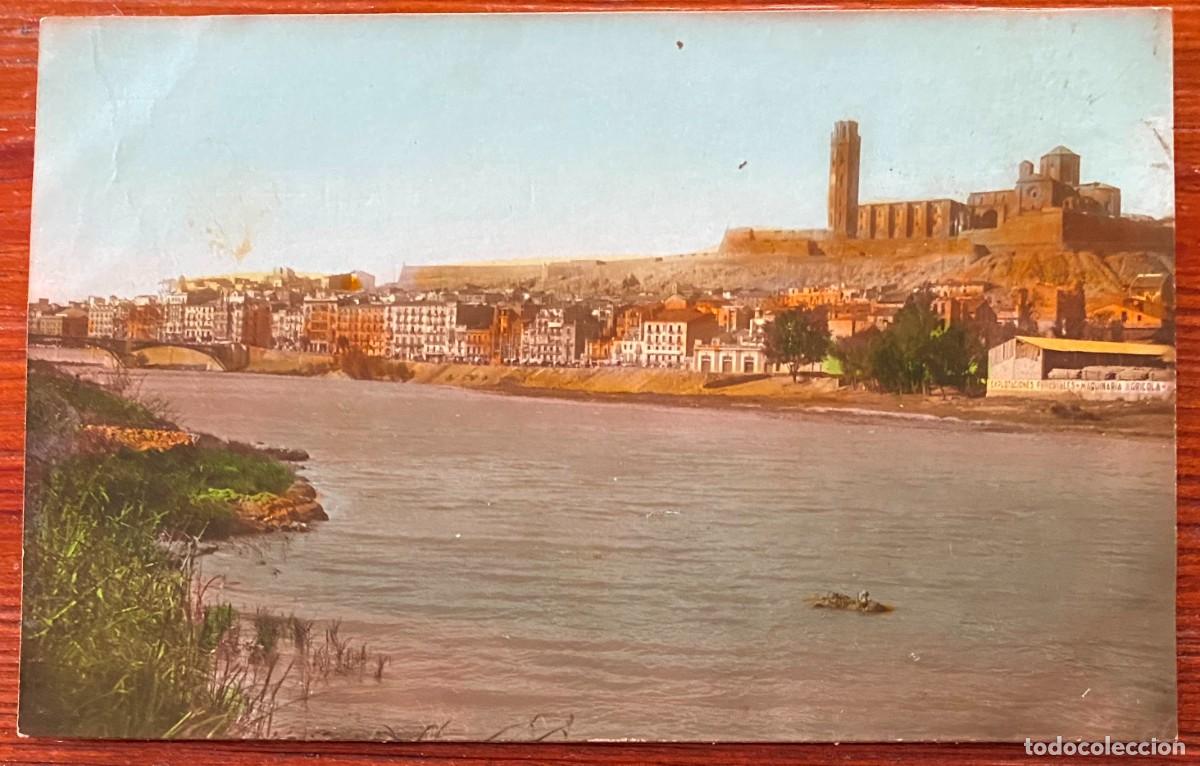 Postales: FOTO POSTAL COLOREADA DE LERIDA, VISTA GENERAL, EDITORIAL FOTOGRAFICA B.1, ESCRITA