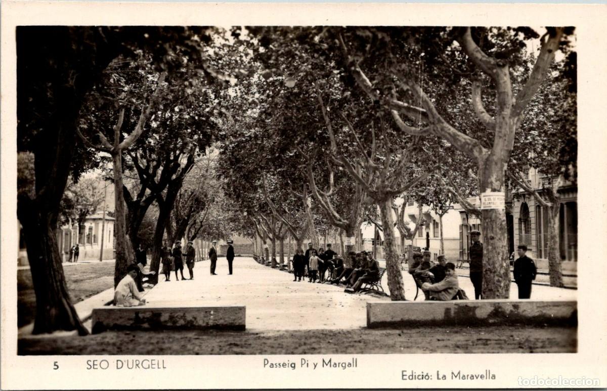 Cartoline: Seo d'Urgell - Passeig Pi y Margall - Ed. La Maravella nº 5 - 140x90mm aprox.