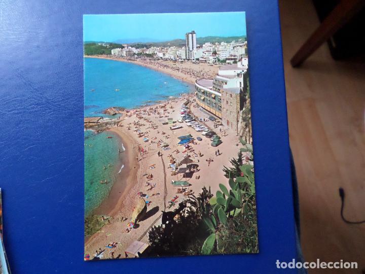 Postales: costa brava, vista parcial y playa de lloret de mar