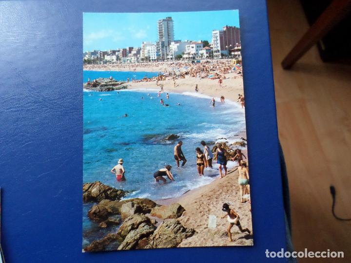Postales: costa brava, vista parcial y playa de lloret de mar
