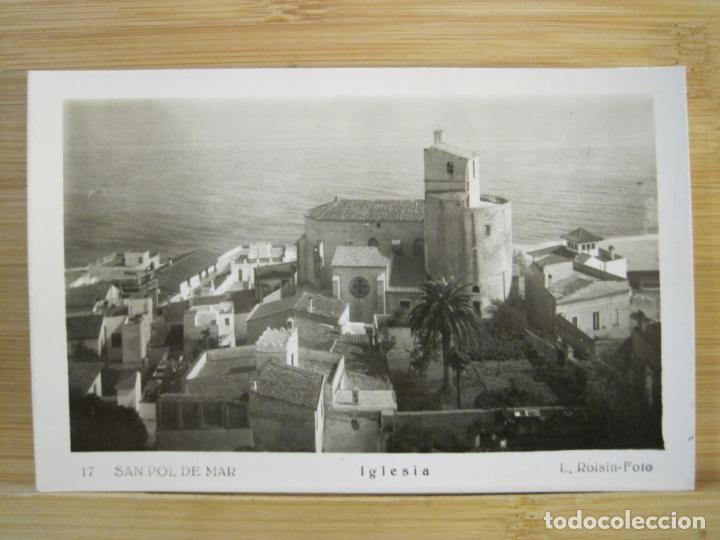 Postkarten: SANT POL DE MAR-IGLESIA-FOTOGRAFICA ROISIN-17-POSTAL ANTIGUA-(99.440)