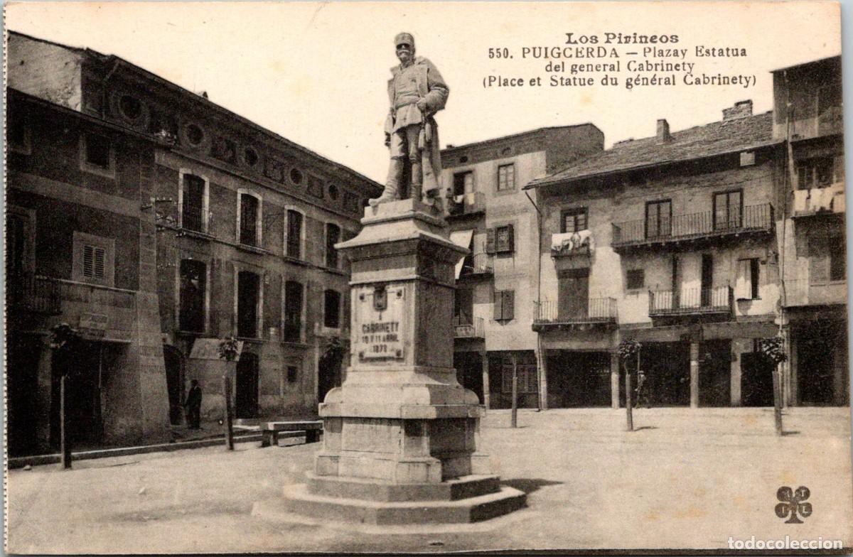 Postcards: Puigcerd&aacute; - Plaza y Estatua del general Cabrinety - Ed. IMTL - 140x88mm