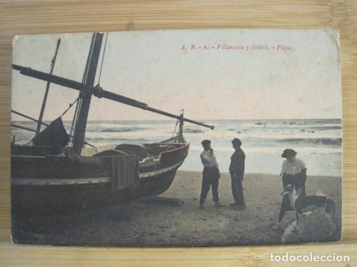 Postales: VILANOVA I LA GELTRU-PLAYA-POSTAL ANTIGUA-(99.488)
