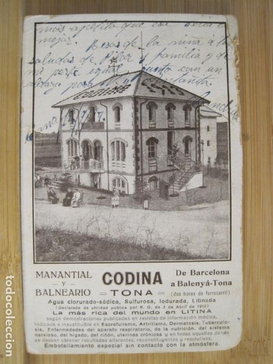 Postais: TONA-MANANTIAL Y BALNEARIO CODINA-PUBLICIDAD-POSTAL ANTIGUA-(99.494)